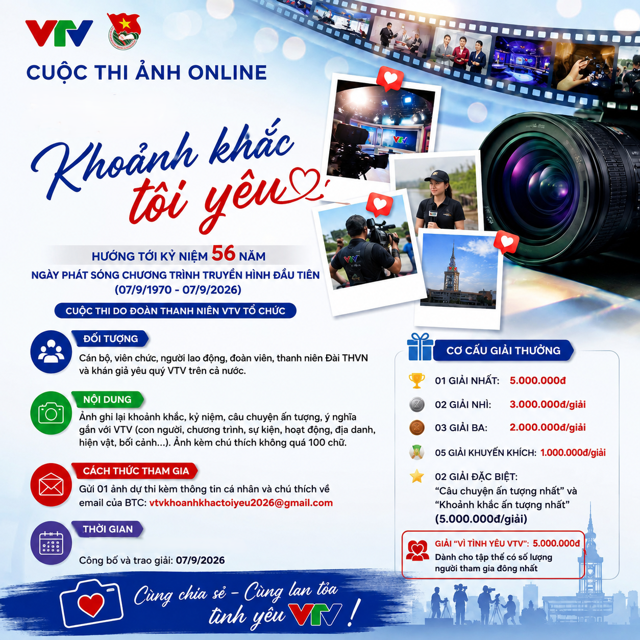VTV - Khoảnh khắc tôi yêu: Sẽ có những giải thưởng hấp dẫn như thế nào?