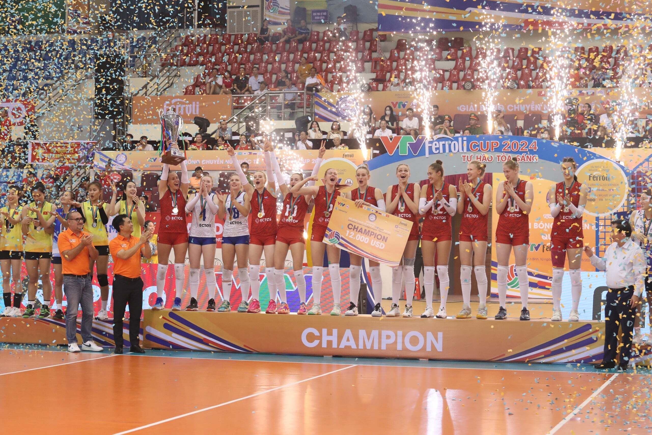 CLB Korabelka giành chức vô địch giải bóng chuyền nữ quốc tế VTV Ferroli Cup 2024