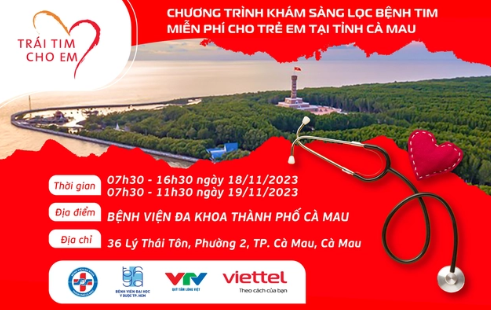 Trái tim cho em sẽ đến với tỉnh Cà Mau