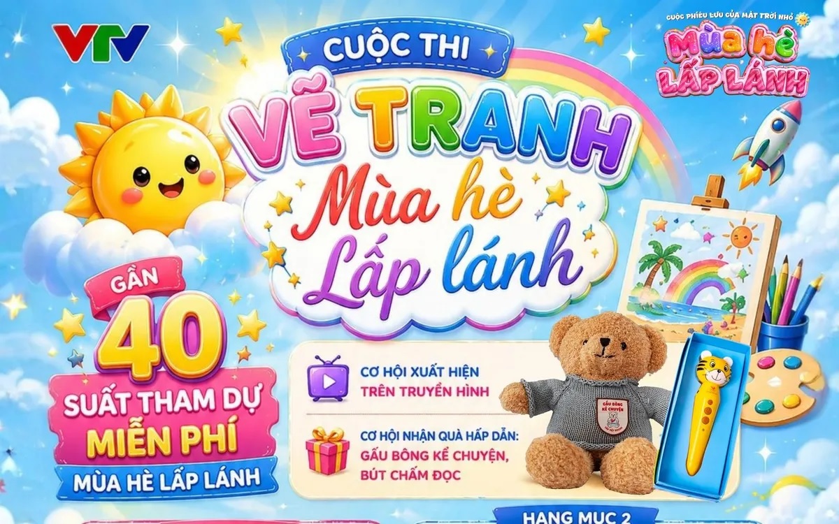 Khởi động cuộc thi vẽ tranh "Mùa hè lấp lánh": Cơ hội nhận vé tham dự Đại nhạc hội thiếu nhi
