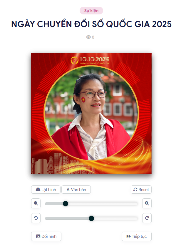 Hướng dẫn thay khung ảnh đại diện hưởng ứng Ngày Chuyển đổi số quốc gia 2025